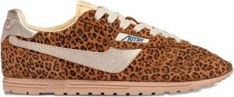 Autry Leopard Print Lace-Up Sneakers