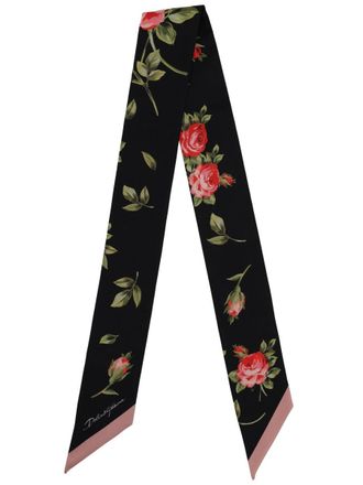 Dolce & Gabbana Silk Bandeau Scarf - Black