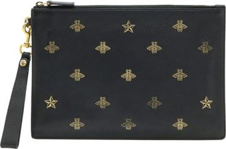 Gucci Black Leather Clutch Bag Pouch (Pre-Owned)