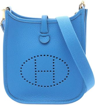 Hermès Borsa a tracolla Evelyne Amazone TPM in pelle Clemence 2024 - Blu