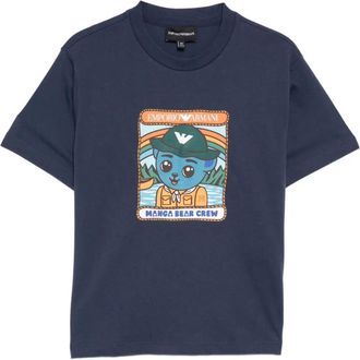 Emporio Armani ASV Manga Bear T-shirt - kids - Cotton - 10 yrs - Blue