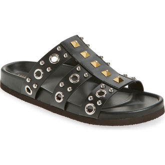 Valentino Garavani Rockstud Slide Sandal in Black at Nordstrom, Size 10Us