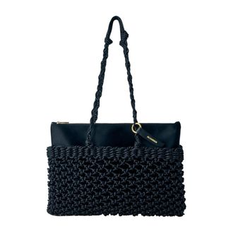 Jil Sander Tangle Net Tote - female - Jil Sander - Shoulder Bags - Black - ONE SIZE - Bags