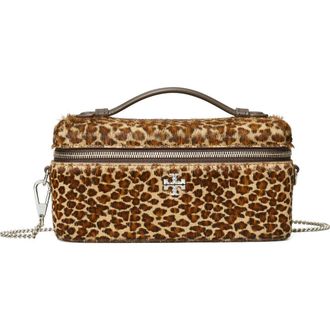 Tory Burch Kira East/West Vanity Case in Leopard Multi Calf Hair at Nordstrom