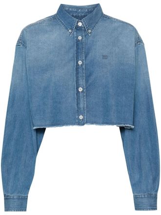 Givenchy Camicia denim crop - Blu