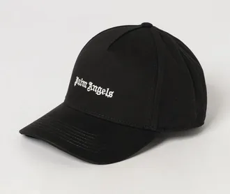 Palm Angels Cappello da baseball in cotone con logo ricamato a contrasto