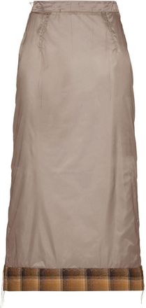 Maison Margiela x Pendleton checked-trim semi-sheer skirt - women - Nylon/Wool - 36 - Grey