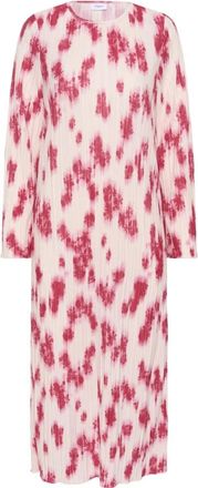 Saint Tropez Roze Bloemenjurk met Wazige Bloemen - Dames - Casual kleedjes - Roze - 2XL - Kleedjes