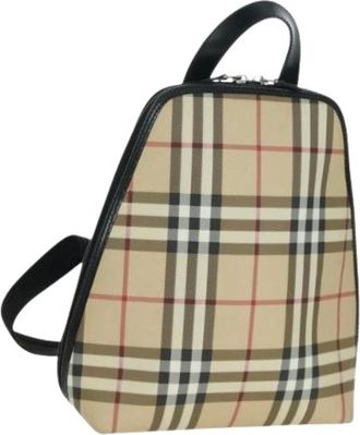 Burberry Pre-owned Backpacks, female, Beige, Size: ONE SIZE Pre-owned Vintage Backpack