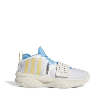 adidas Mens Dame 8 Extply Basketball Trainers in Cloud White/Oat - Cream - Size UK 10.5