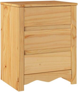 vidaXL Vidaxl - Armario De Noche Roble 45 X 35 X 56 Cm Madera Maciza De Pino