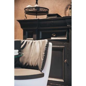 Monacis Coj&iacute;n De Piel Gris Para Sill&oacute;n Comfy Moon, Accesorio De Dise&ntilde;o Para Asientos - Monacis