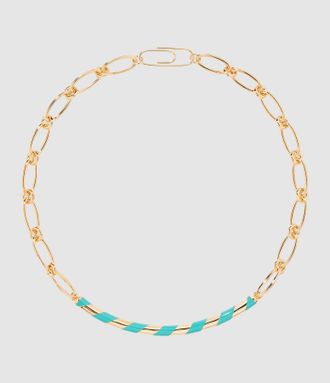 Aur&eacute;lie Bidermann Collier Positano Paille Acqua