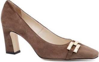 Amalfi By Rangoni Fante Chain Detail Pump in Dark Brown Cashmere Gold at Nordstrom, Size 5.5