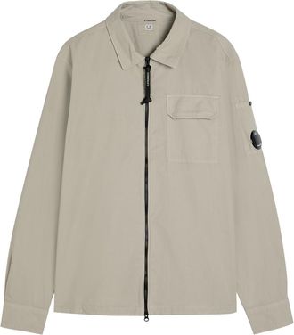C.P. Company Logo Cotton Overshirt - Grey - XL