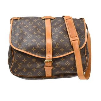 Louis Vuitton Saumur Monogram Canvas Brown Canvas Handbag (Pre-Owned)