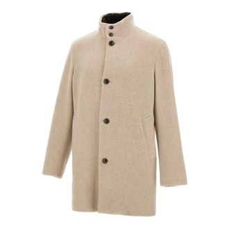 Montecore Jassen, Heren, Beige, L, Leer, Cashmere Jas