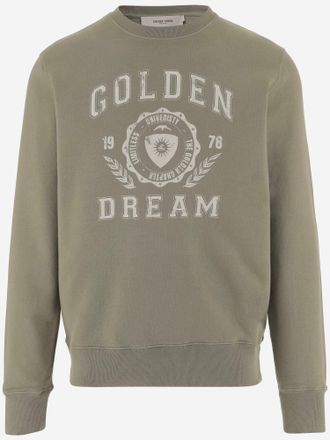 Golden Goose Muted Taupe Cotton Logo Sweatshirt