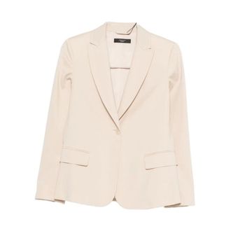 Max Mara Blazers, female, Beige, Size: M Giacca Carbone