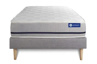 Actisom Actisom - Somier Gris + Colch&oacute;n Con L&aacute;tex Y Espuma Viscoel&aacute;stica 80 X 200