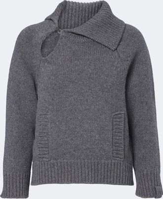 Victoria Beckham Pullover in lana vergine asimmetrico