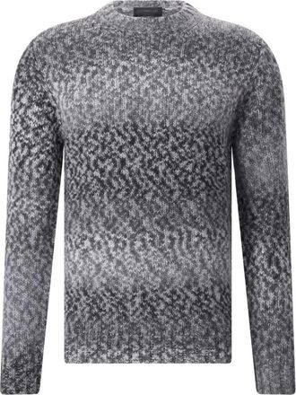 Dondup Trui met ronde hals - Heren - Ronde hals truien - Grijs - XL - Wol - Truien & Vesten