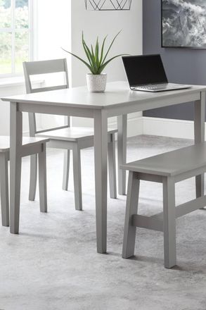Julian Bowen Kobe Rectangular 4 Seater Dining Table in Grey