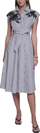 Halston Heritage SLEEVELESS SHIRT DRESS