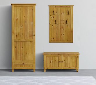 HOME AFFAIRE Garderobenschrank »Juventus« 1 Stk. tlg. aus massiver Kiefer, Breite 67cm, mit Kleiderstange