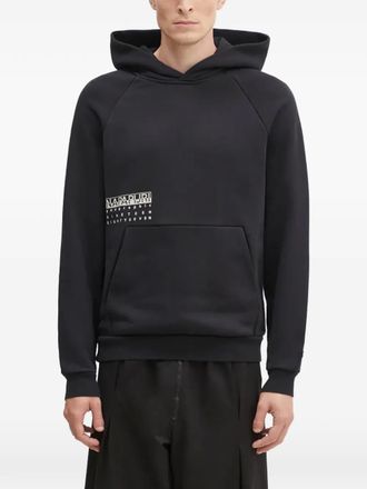 Napapijri logo-print hoodie - men - Fabric - M - Black