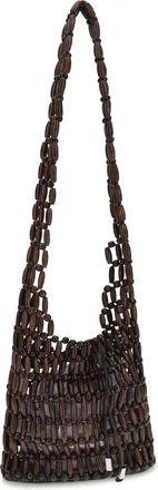 Staud Womens Coronado Bag Wood Beads Shoulder