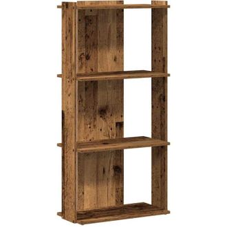 vidaXL Vidaxl - Bookcase 3-Tier Old Wood 60x30x120 cm Engineered Wood