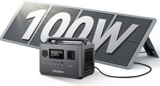 OEM Estaci&oacute;n De Energ&iacute;a Port&aacute;til - Aferiy - 256wh (400w) - Panel Solar Plegable De 100w - Bater&iacute;a Lifepo4 - Inversor 400w/ups