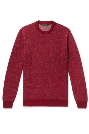 Loro Piana Mélange Linen, Cashmere and Silk-Blend Sweater