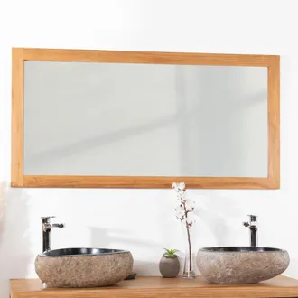 Wanda Collection Wanda Collection - Espejo Rectangular De Teca Maciza 140 X 70 Cm