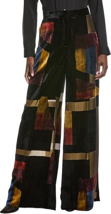 Akris Floretta Velvet Silk-Blend Pant