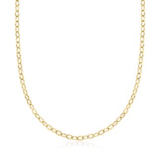 Ross-Simons Italian 14kt Yellow Gold Oval-Link Necklace