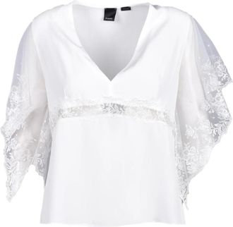 Pinko Maglia - Dames - Blouses - Wit - S - Overhemden