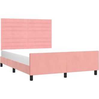 vidaXL Vidaxl - Estructura De Cama Sin Colch&oacute;n Terciopelo Rosa 140x190 Cm