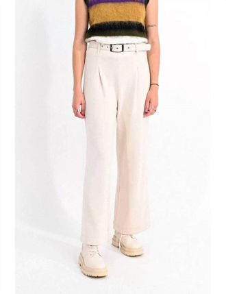 Lili Sidonio x Molly Bracken Wide Leg Pants In Cream