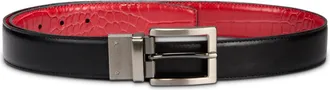Nike Mens Crocodile Reversible Belt in Red | S5003-635
