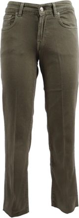 7 For All Mankind Calie Straight Ankle - Heren - Regular Fit Jeans - Groen - W26 - Denim - Jeans