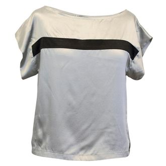 Osman Silver Satin Pyjama Top Size XS