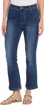 Lyss&eacute; Ankle Estelle Everyday Flare Jeans In Dark Midwash