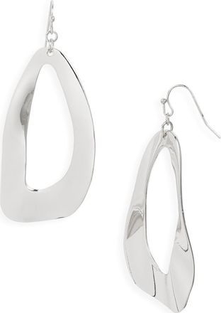 Nordstrom Organic Open Frontal Hoop Earrings in Silver at Nordstrom