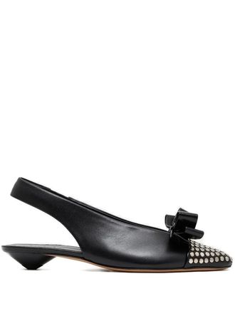 Chlo&eacute; bow-detail sandals - women - CALFSKIN/CALFSKIN/CALFSKIN/Rubber - 37.5 - Black
