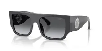 Chanel CH5549 Logo-Plaque Rectangle-Frame Sunglasses - Grey