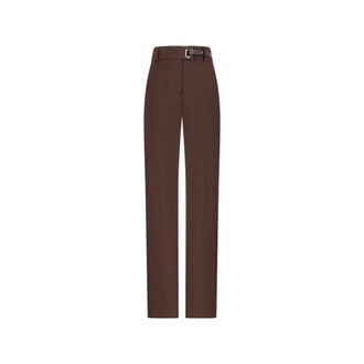 Sportmax Spxrum Pantalones Rectos - Trousers - Mujer - Marr&oacute;n - 2XS
