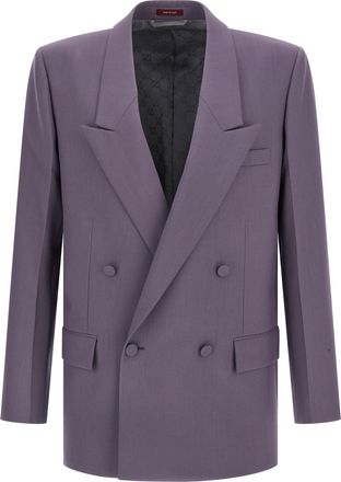 Gucci Purple Wool Mens Blazer