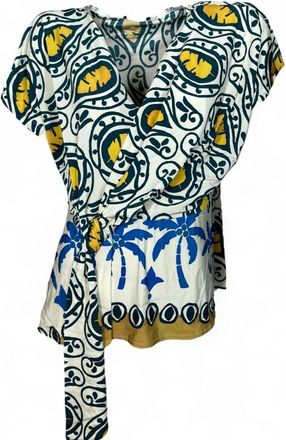Ana Alcazar Floral Wrap Blouse - Dames - Blouses - Veelkleurig - M - Leer - Overhemden